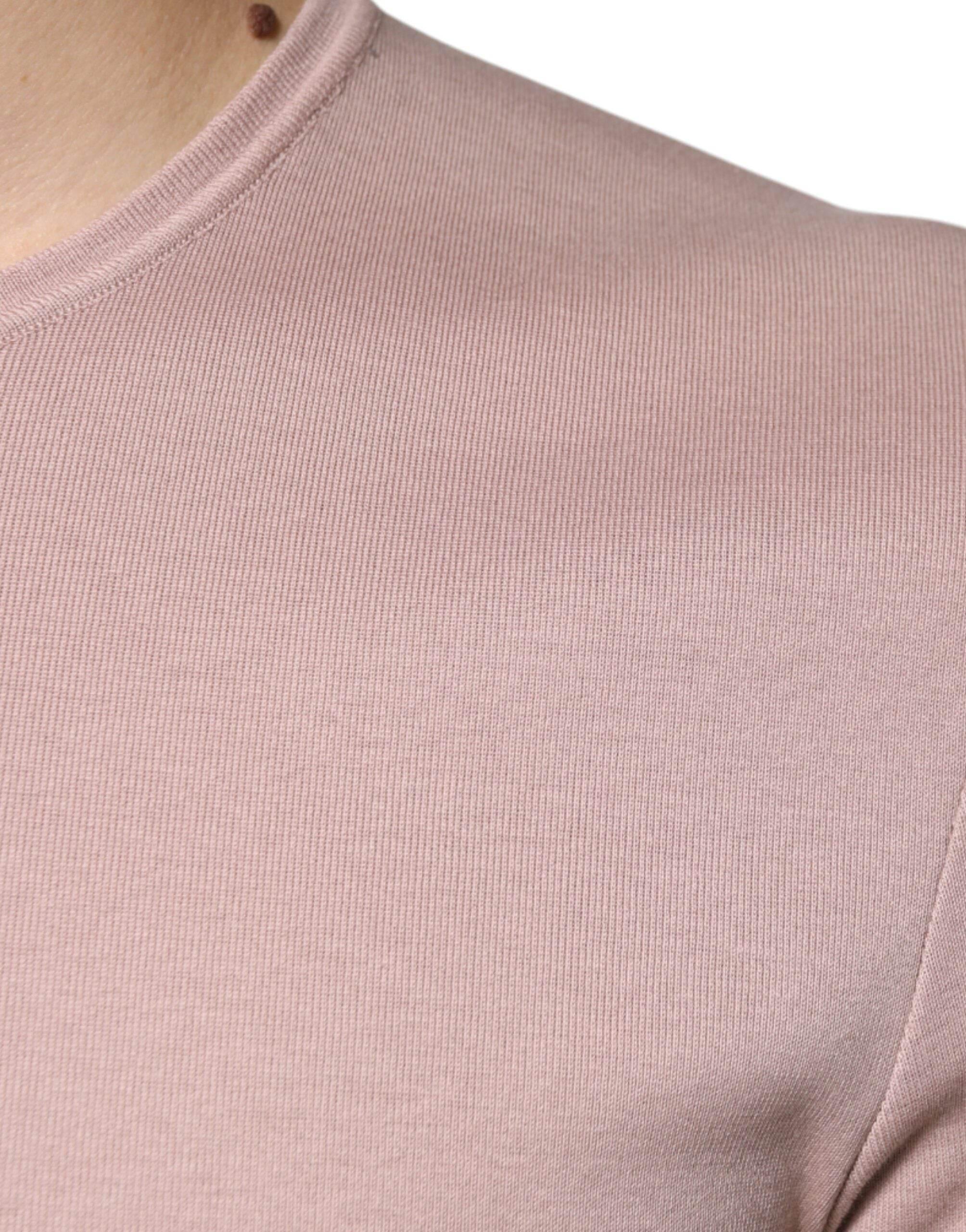 Dolce & Gabbana Brown Cotton Short Sleeves Round Neck T-shirt - Hilstor