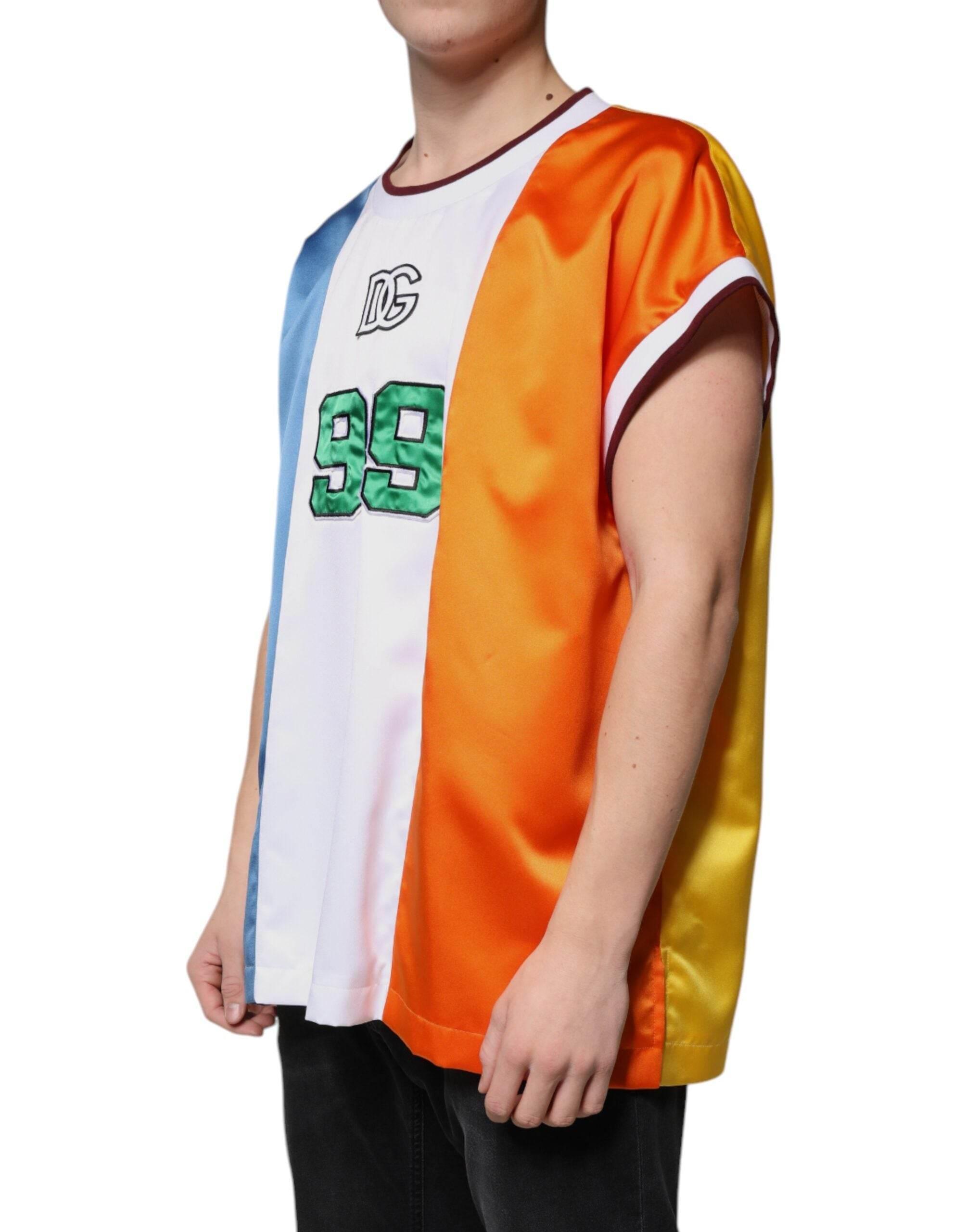 Dolce & Gabbana Multicolor Jersey Tank Sleeveless T-shirt - Hilstor