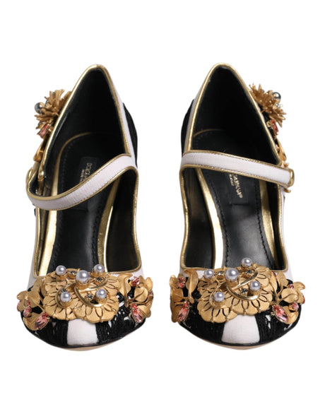 Dolce & Gabbana Multicolor Embellished Heels Pumps Shoes - Hilstor