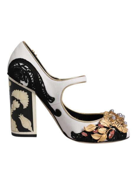 Dolce & Gabbana Multicolor Embellished Heels Pumps Shoes - Hilstor