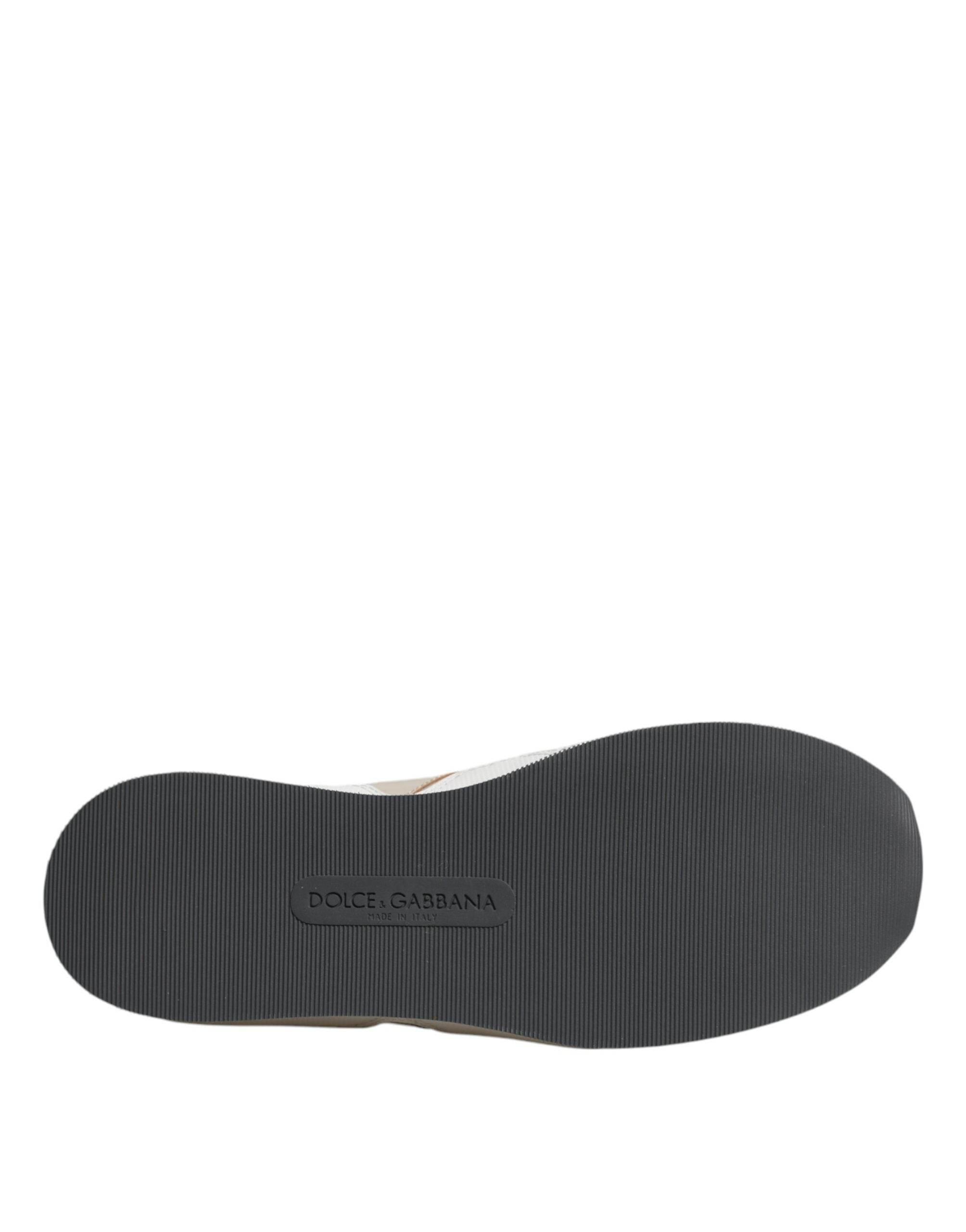 Dolce & Gabbana Multicolor Leather Low Top Sneakers Shoes - Hilstor
