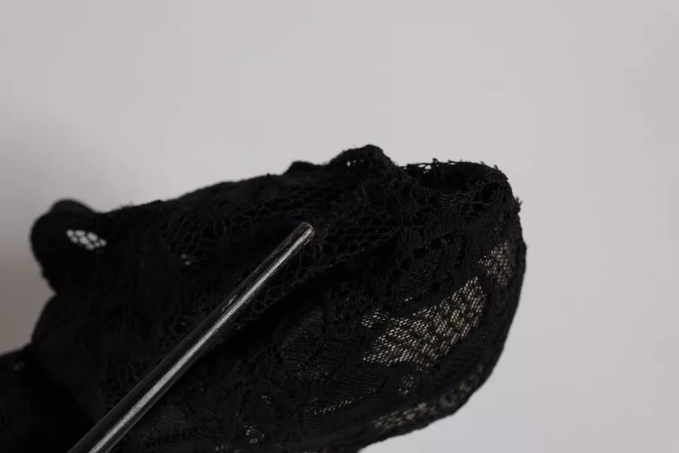 Dolce &amp; Gabbana sorte blonde strækhæle Sko med mellemlægsstøvler