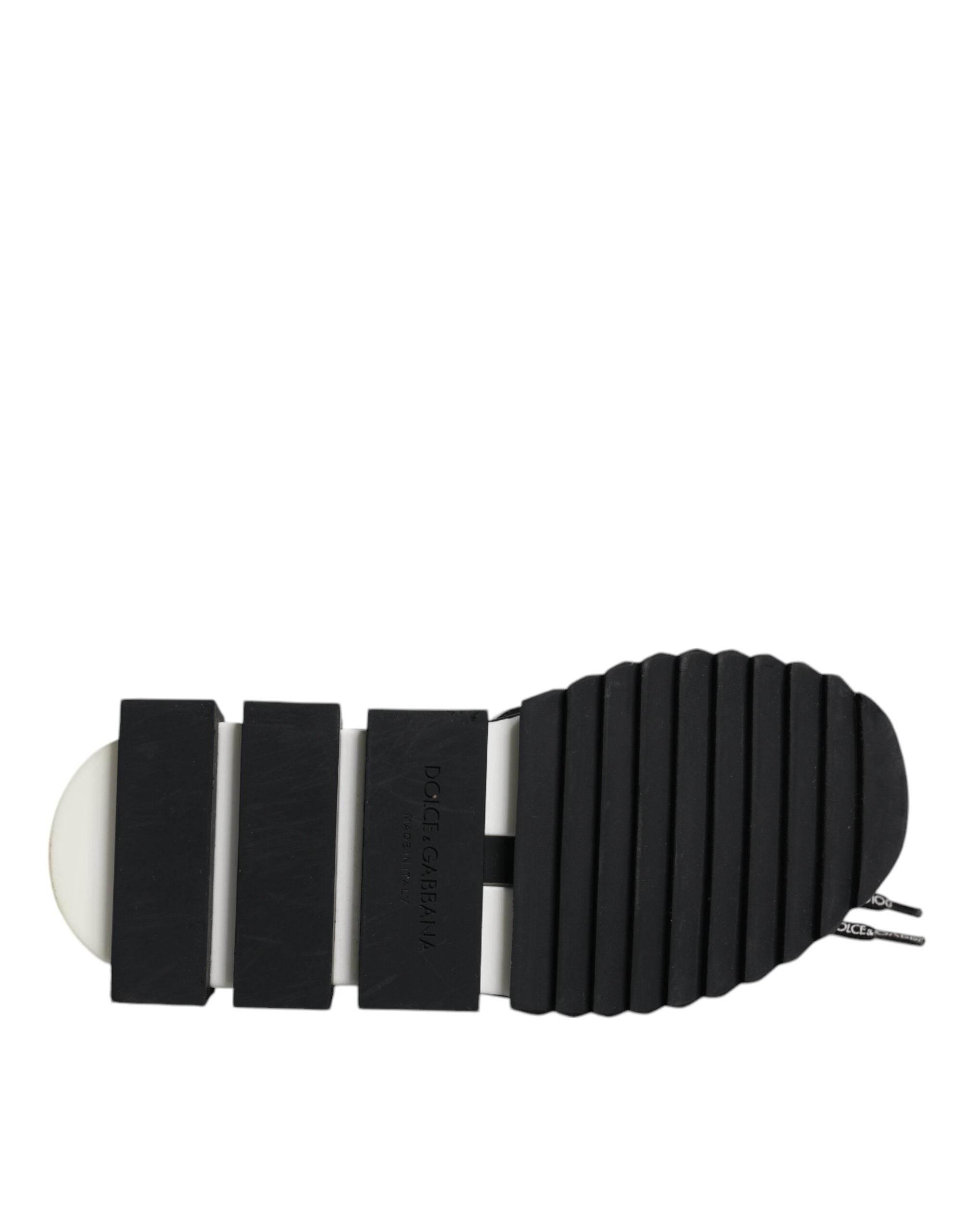 Dolce & Gabbana Black White Logo Sorrento Sneakers Shoes - Hilstor