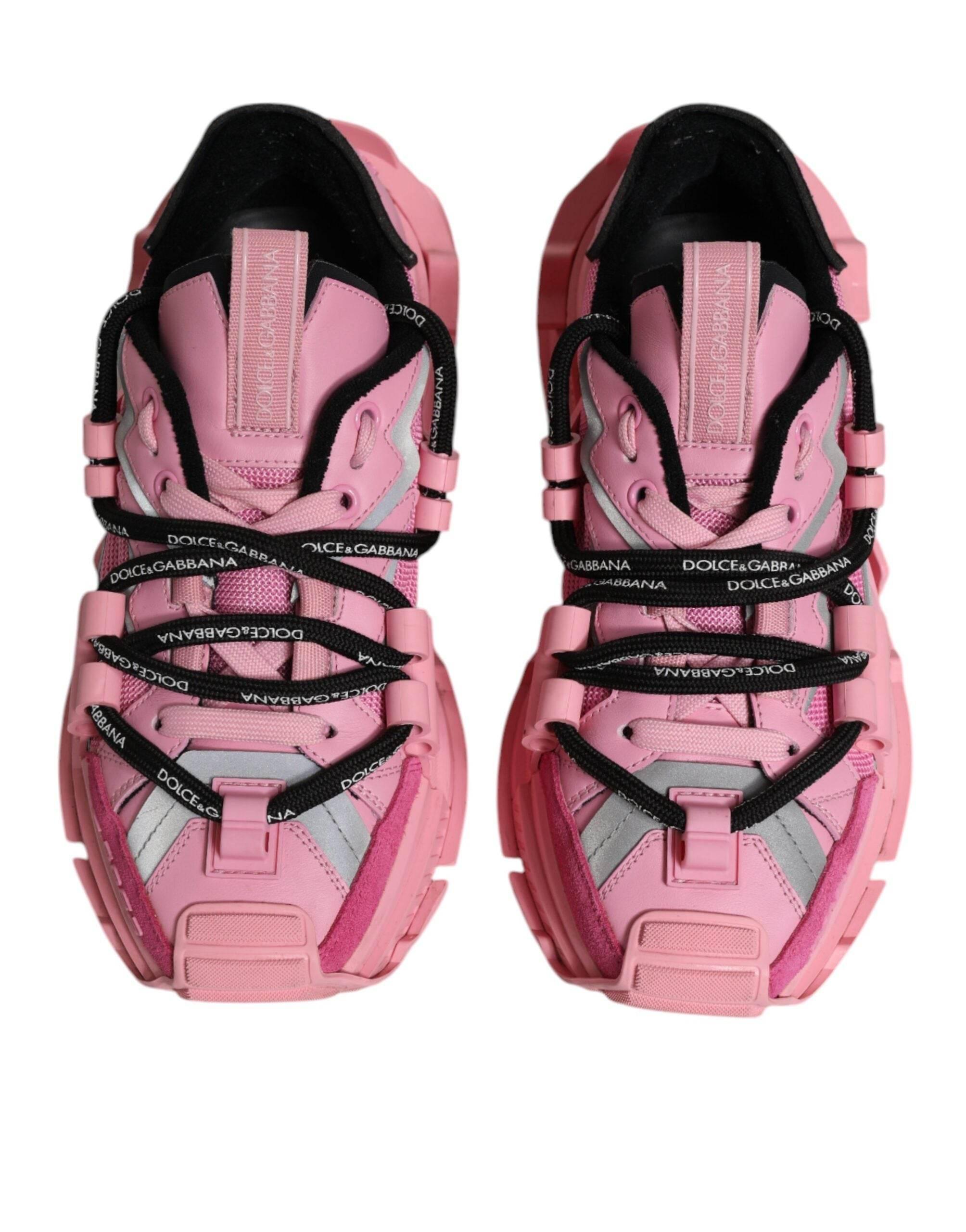 Dolce & Gabbana Pink Low Top Space Women Sneakers Shoes - Hilstor