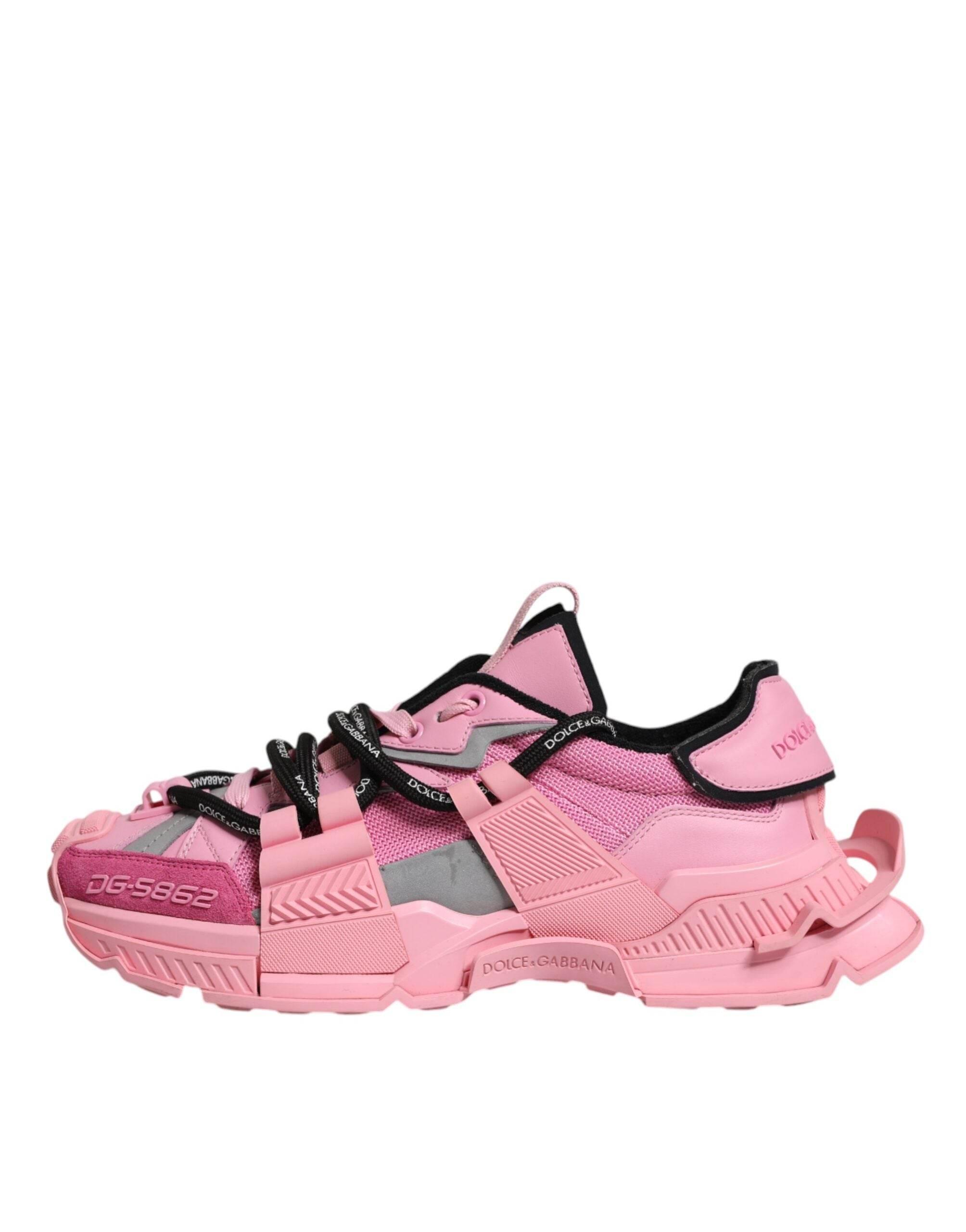 Dolce & Gabbana Pink Low Top Space Women Sneakers Shoes - Hilstor