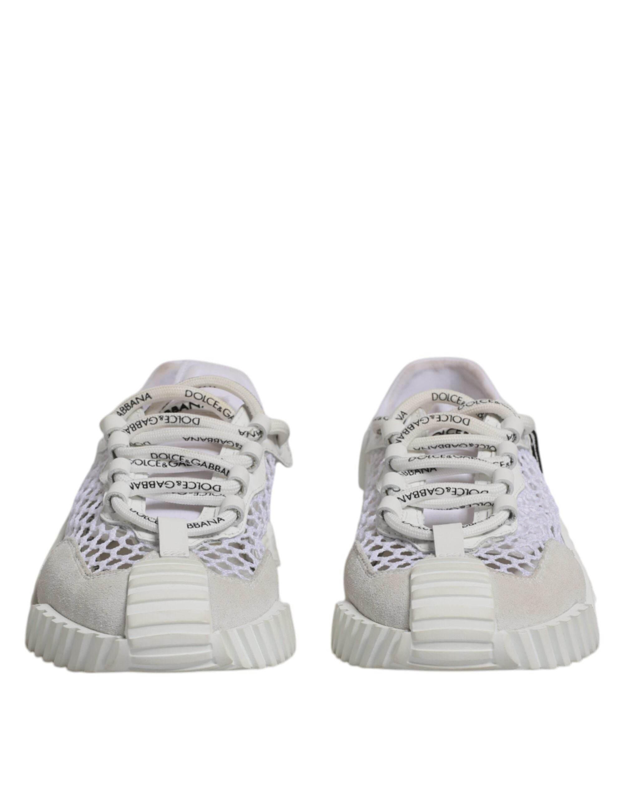 Dolce & Gabbana White Mesh NS1 Low Top Sports Sneaker Shoes - Hilstor