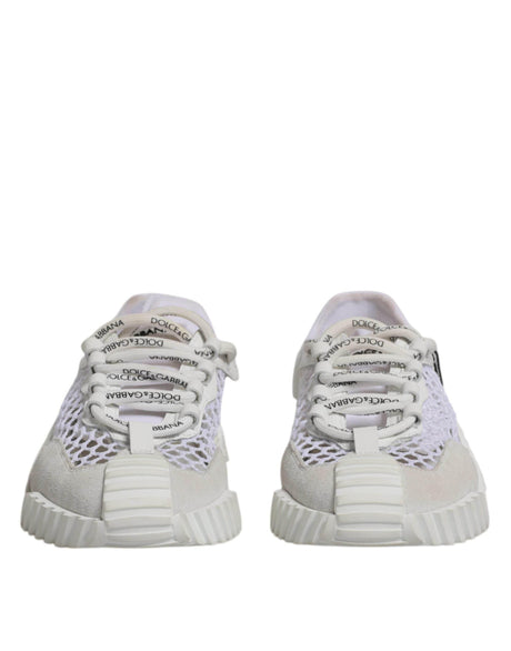 Dolce & Gabbana White Mesh NS1 Low Top Sports Sneaker Shoes - Hilstor
