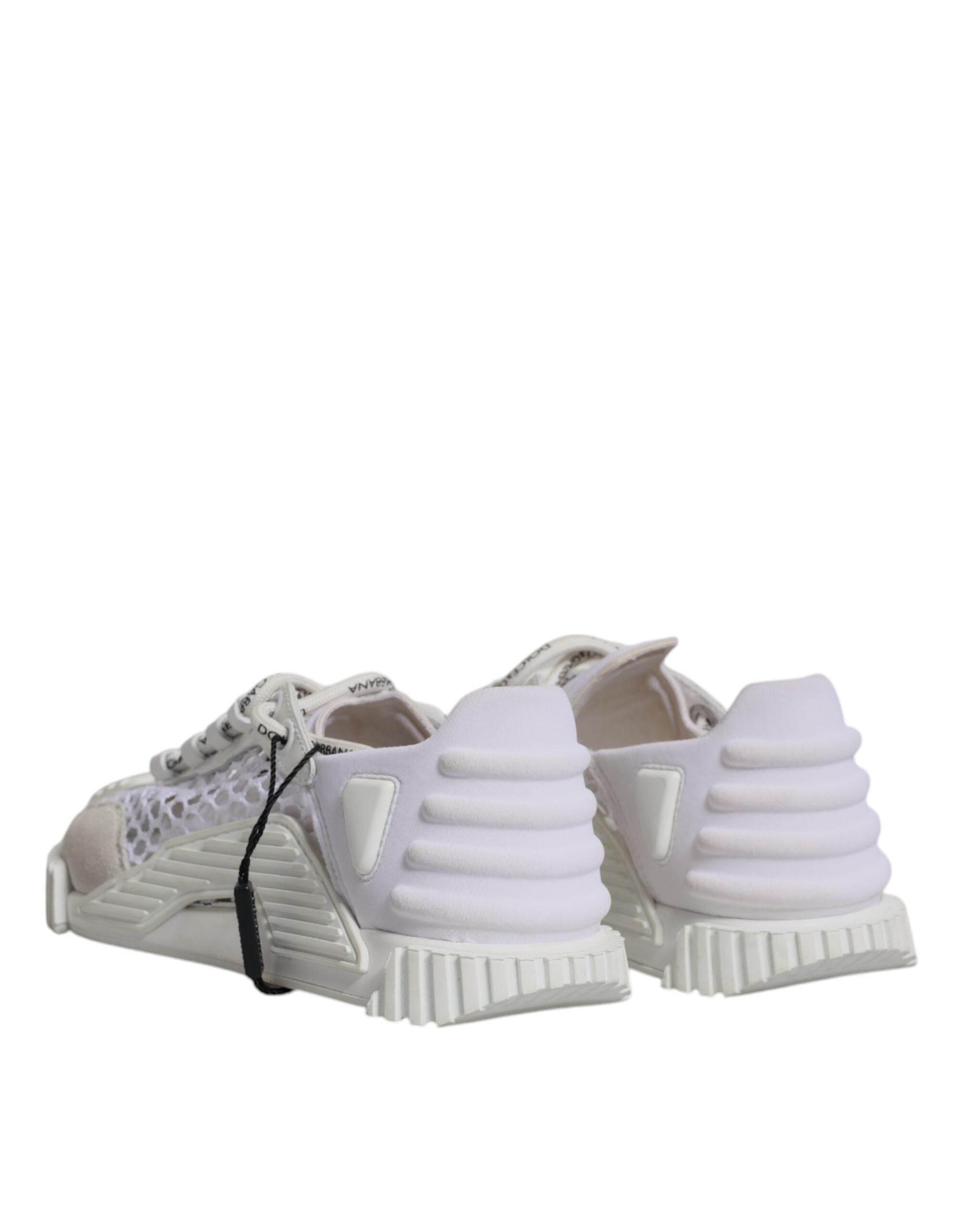Dolce & Gabbana White Mesh NS1 Low Top Sports Sneaker Shoes - Hilstor