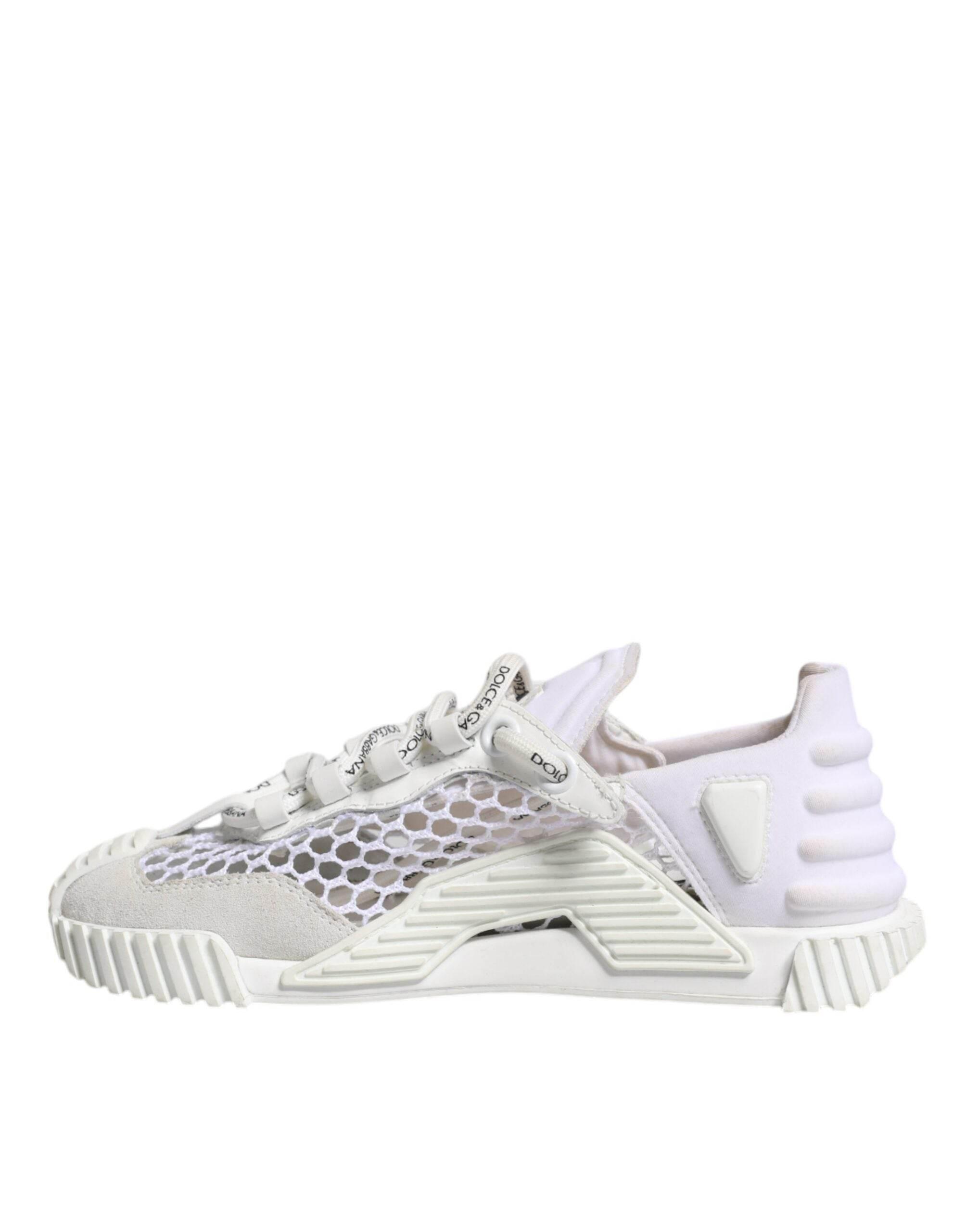 Dolce & Gabbana White Mesh NS1 Low Top Sports Sneaker Shoes - Hilstor