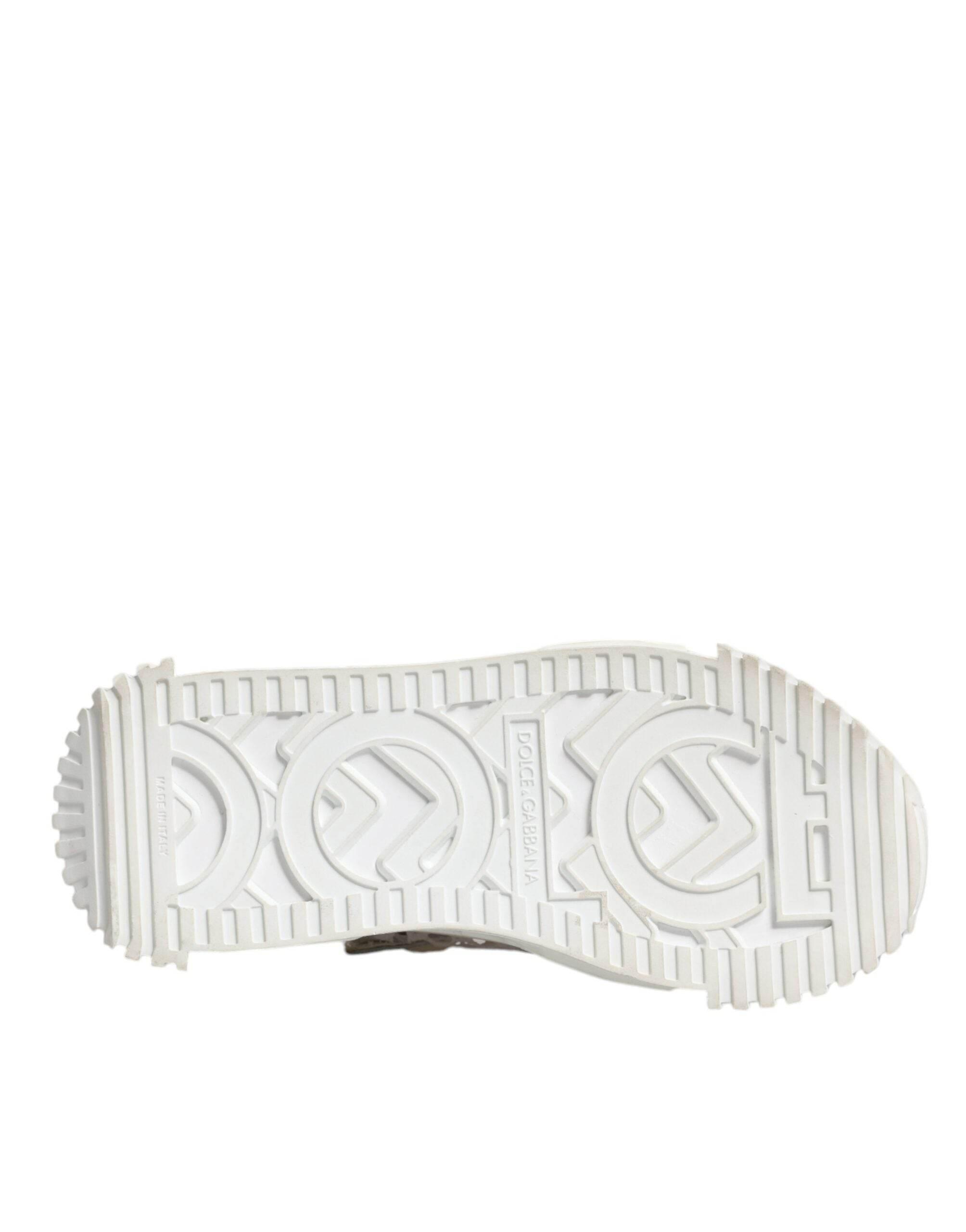 Dolce & Gabbana White Mesh NS1 Low Top Sports Sneaker Shoes - Hilstor