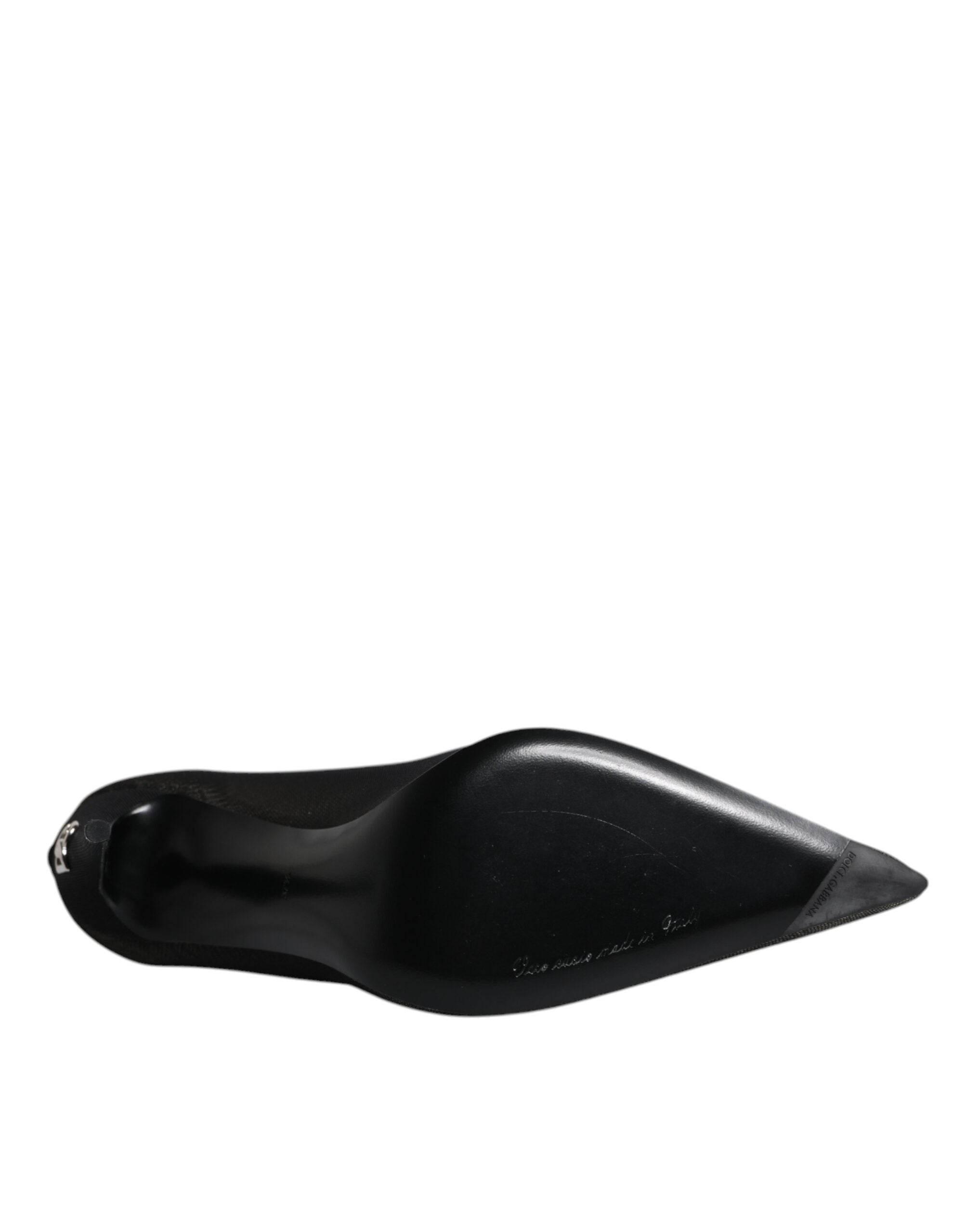 Dolce & Gabbana Black Viscose Mesh Sock Style Boots Shoes - Hilstor