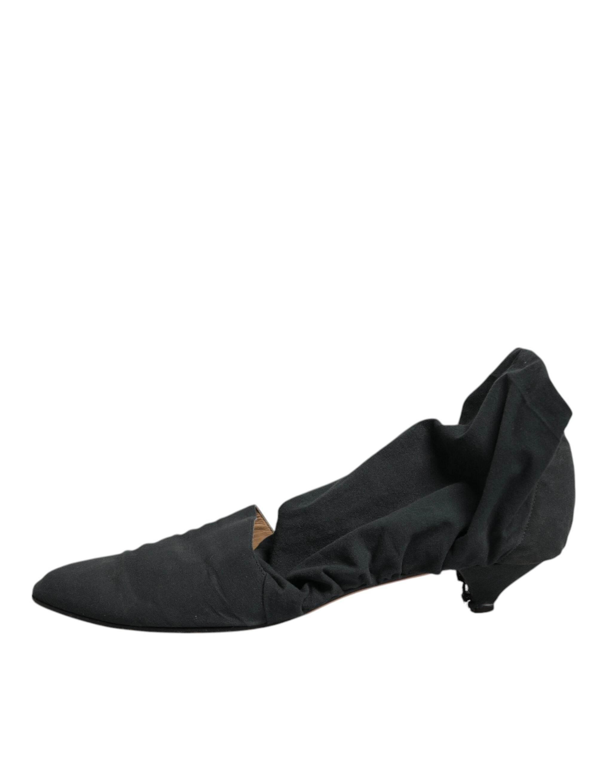 Dolce & Gabbana Green Cotton Sock Style Ankle Boots Shoes - Hilstor