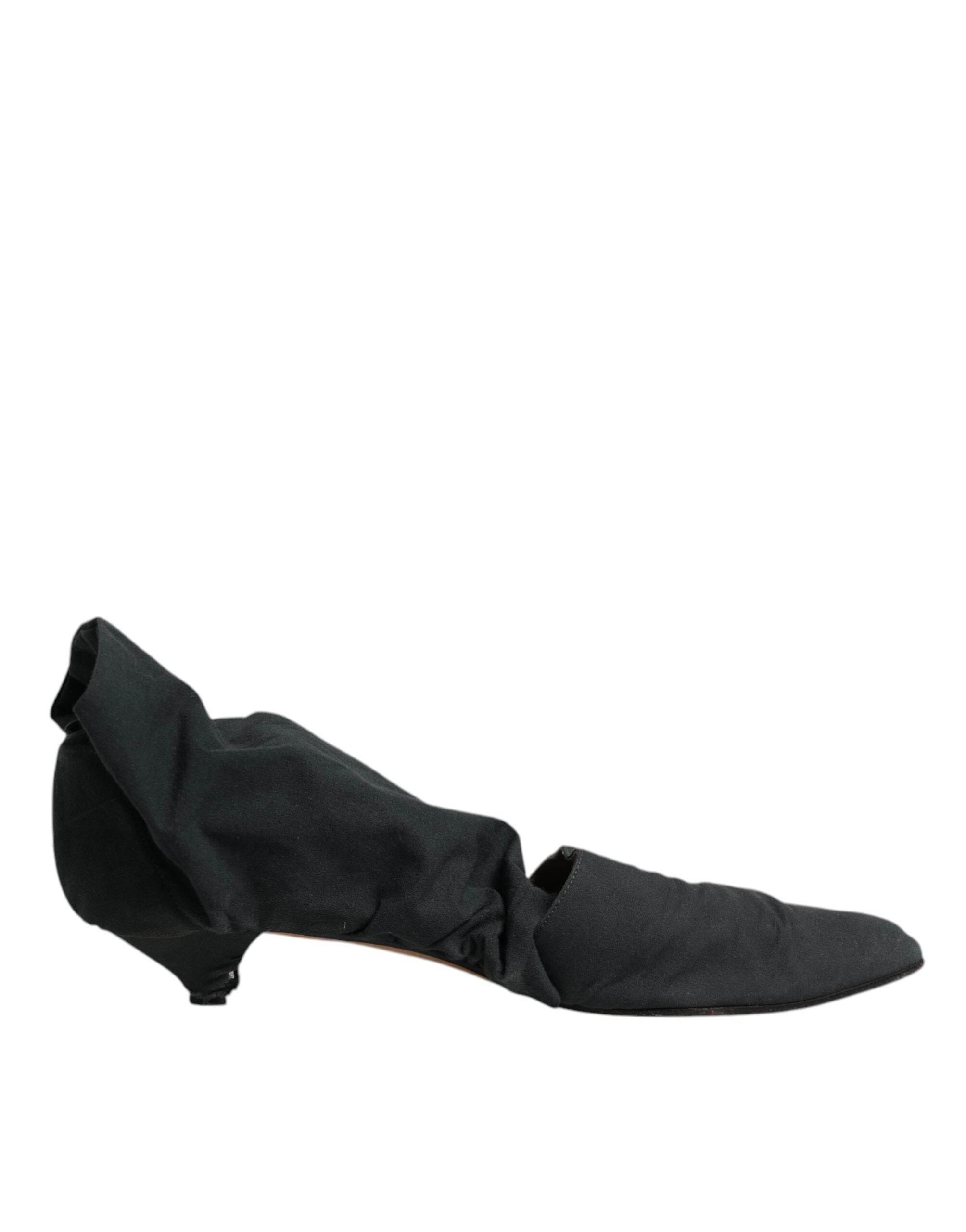 Dolce & Gabbana Green Cotton Sock Style Ankle Boots Shoes - Hilstor