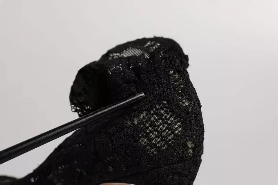 Dolce &amp; Gabbana sorte blonde strækhæle Sko med mellemlægsstøvler