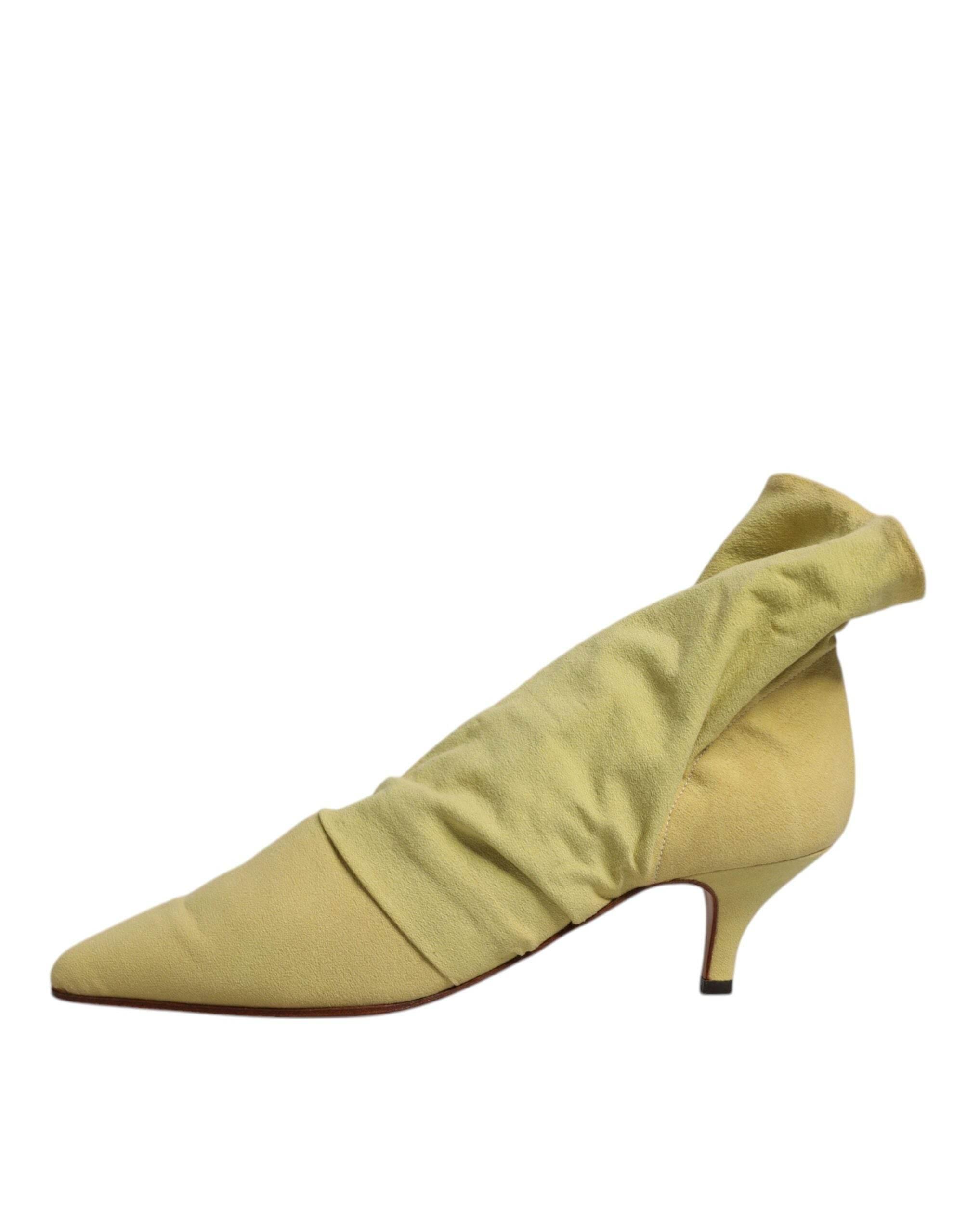 Dolce & Gabbana Green Sock Style Heels Ankle Boots Shoes - Hilstor
