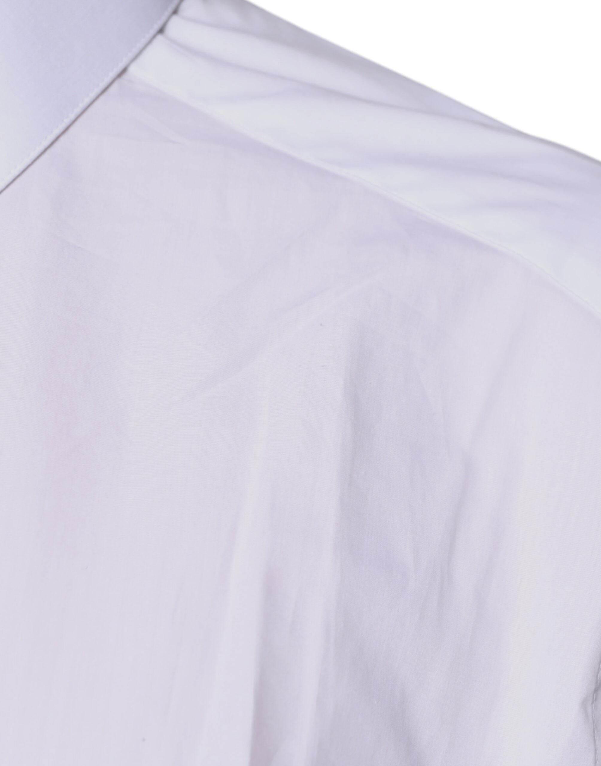 Dolce & Gabbana White Cotton Collared Long Sleeves Shirt Top - Hilstor
