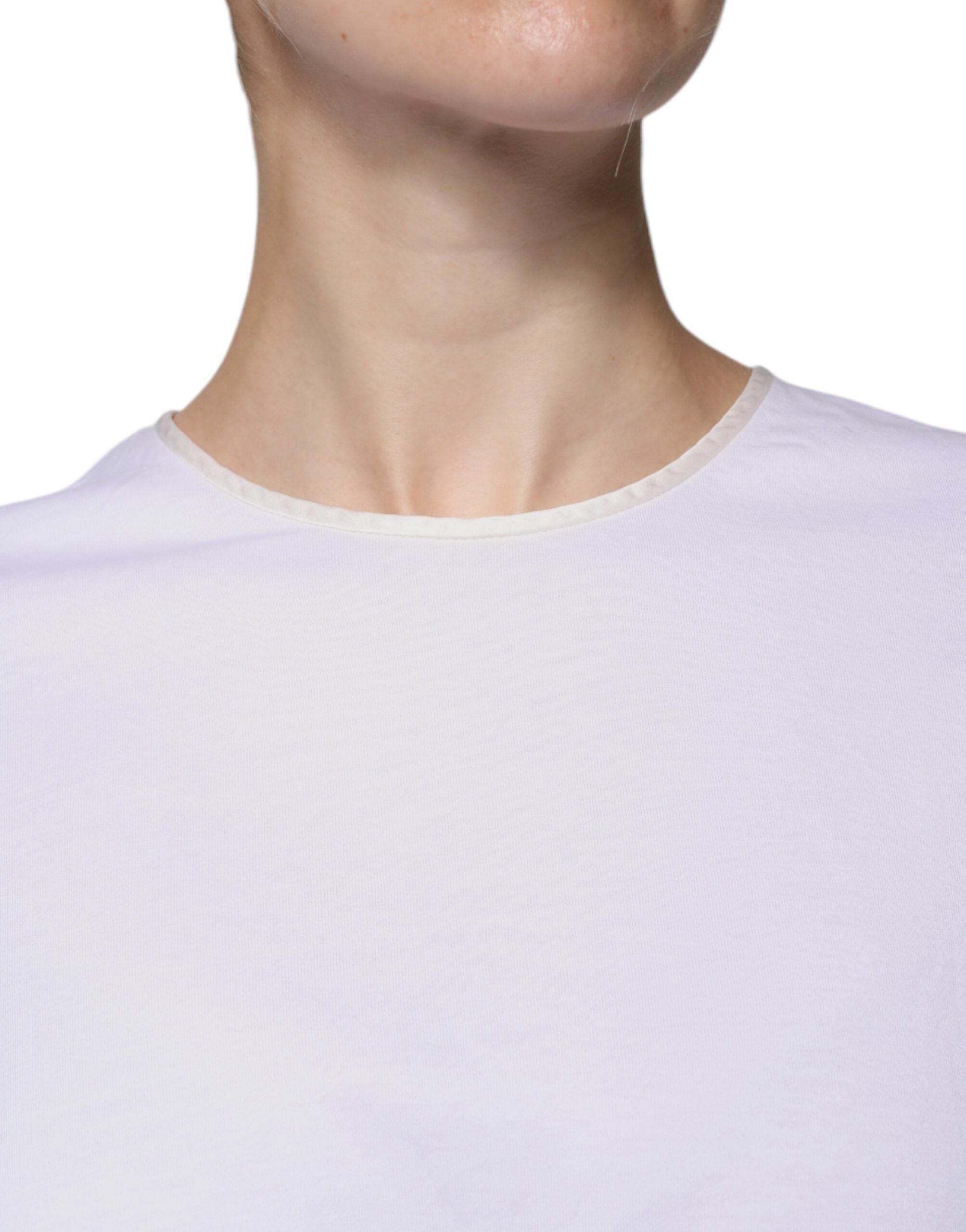 Dolce & Gabbana White Cotton Silk Round Neck Wrap Blouse Top - Hilstor