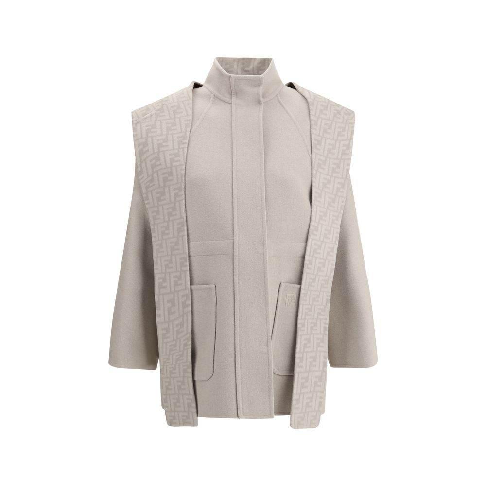 Fendi Wool Coat with removable hood - Hilstor