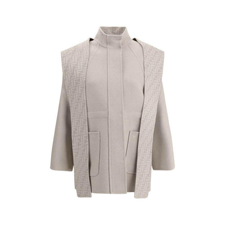 Fendi Wool Coat with removable hood - Hilstor