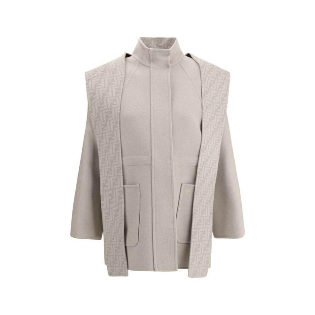 Fendi Wool Coat with removable hood - Hilstor