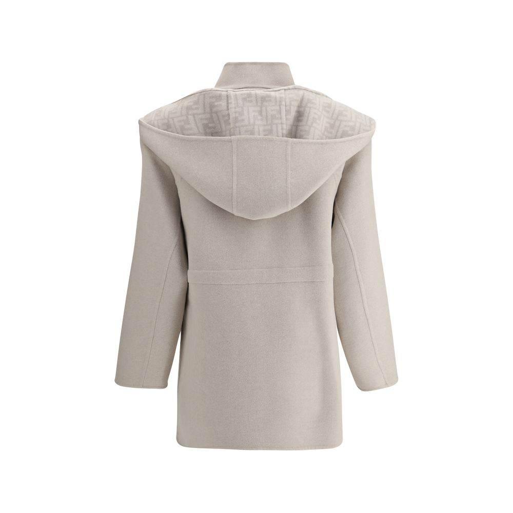 Fendi Wool Coat with removable hood - Hilstor