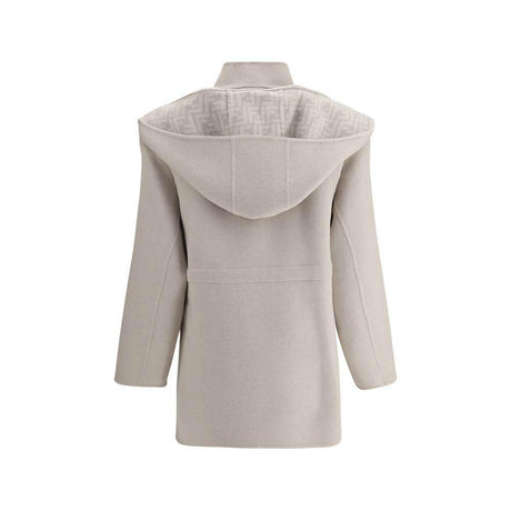 Fendi Wool Coat with removable hood - Hilstor