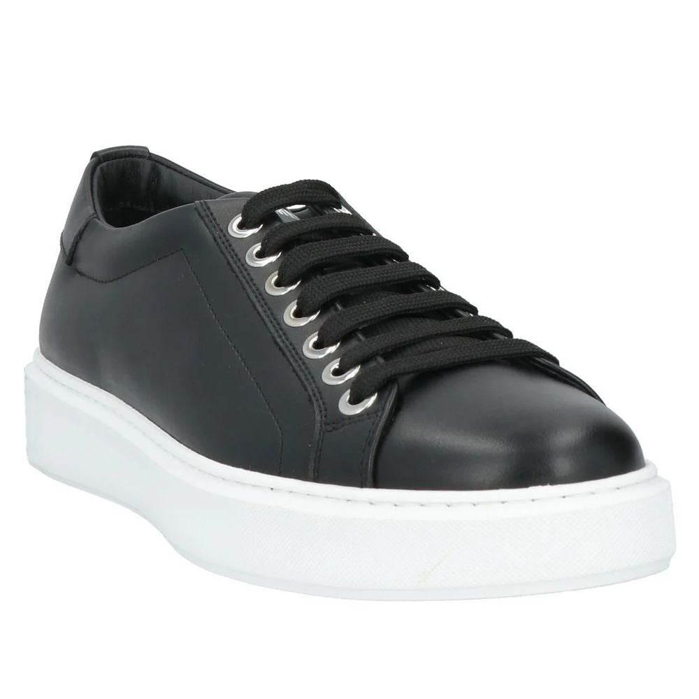 Les Hommes Black Calfskin Men Sneaker - Hilstor