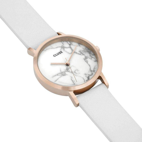 Cluse White Leather Watch - Hilstor