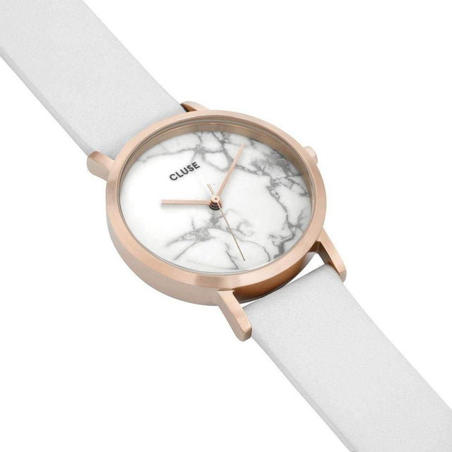 Cluse White Leather Watch - Hilstor