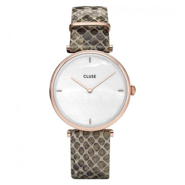Cluse Beige Leather Watch - Hilstor