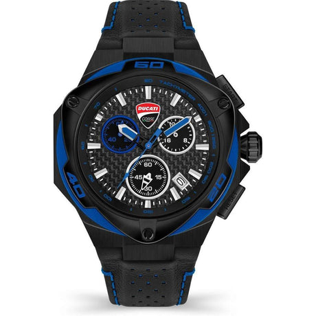 Ducati Black Leather Watch - Hilstor
