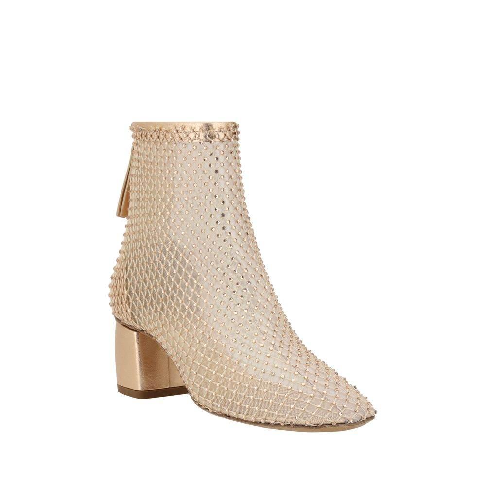 Forte_Forte Strass Mesh Ankle Boots - Hilstor