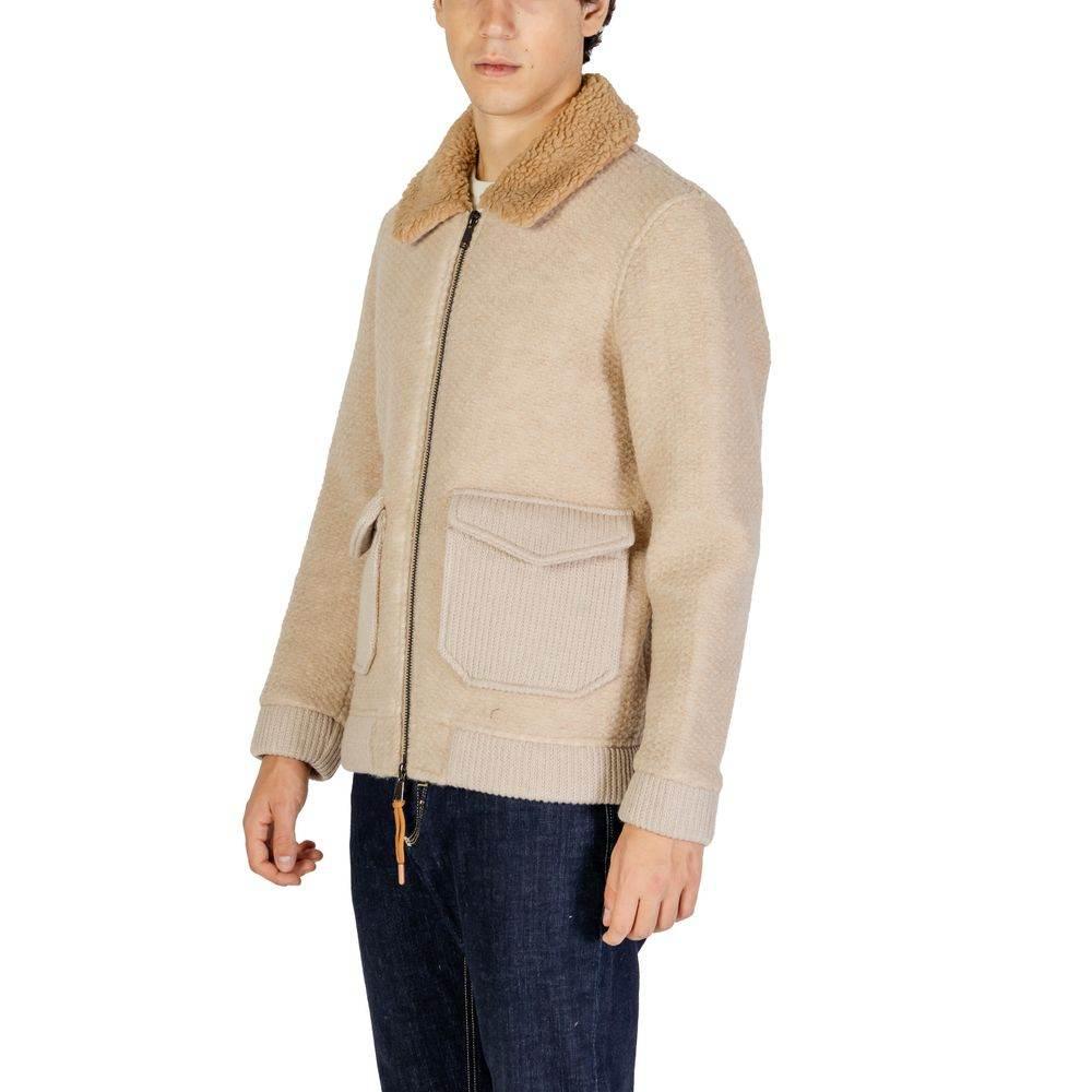 Hydra Clothing Beige Polyester Jackets & Coat - Hilstor