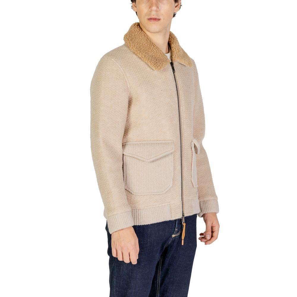 Hydra Clothing Beige Polyester Jackets & Coat - Hilstor