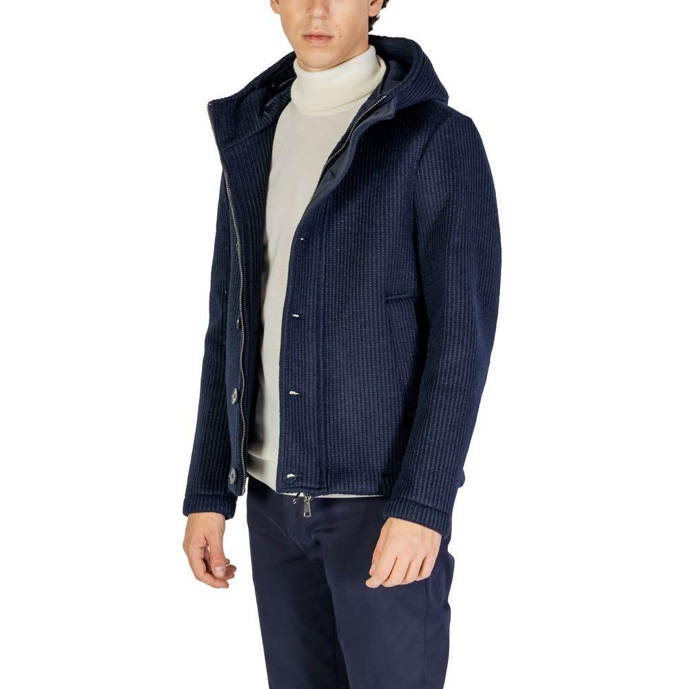 Hydra Clothing Blue Polyester Jackets & Coat - Hilstor