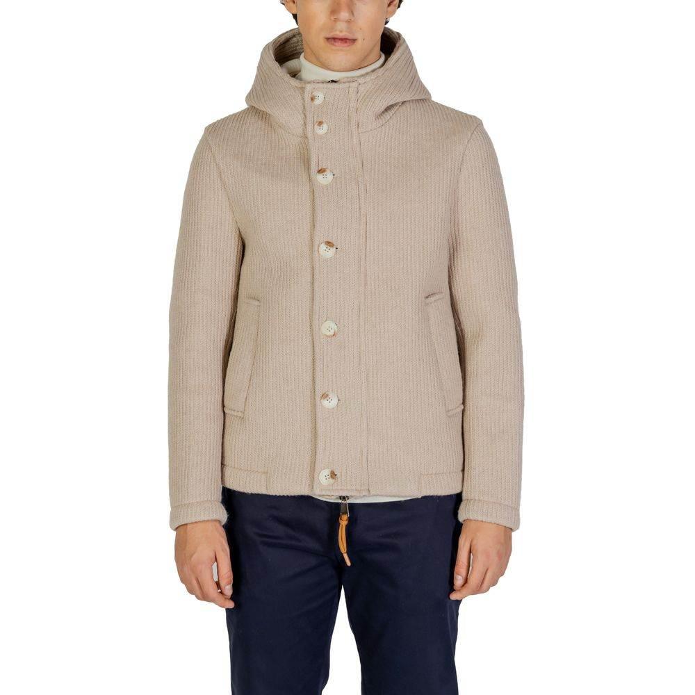 Hydra Clothing Beige Polyester Jackets & Coat - Hilstor