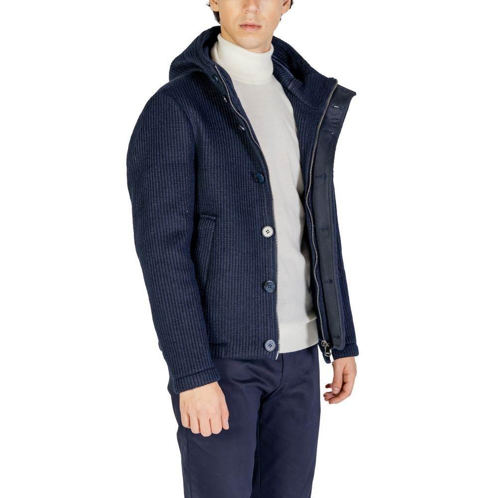 Hydra Clothing Blue Polyester Jackets & Coat - Hilstor
