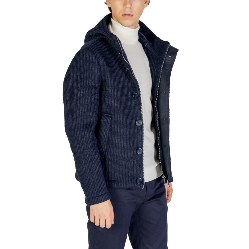 Hydra Clothing Blue Polyester Jackets & Coat - Hilstor