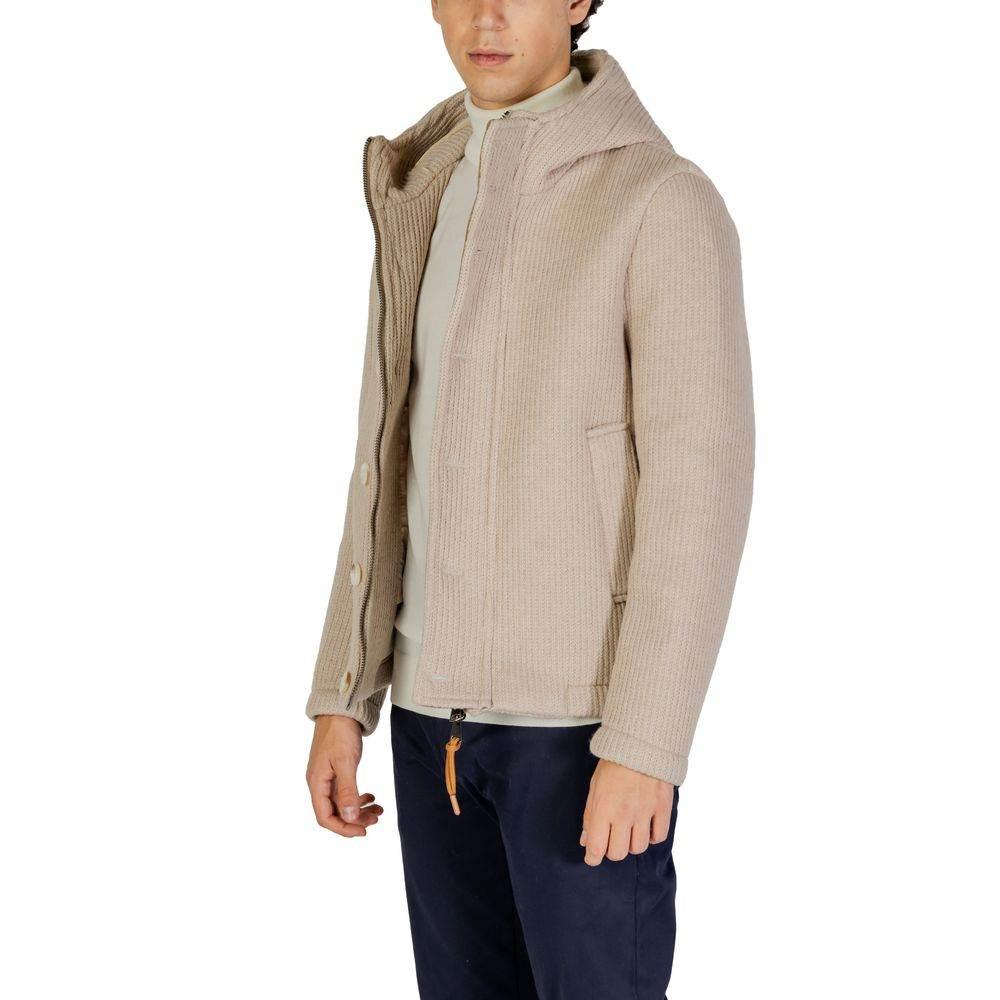 Hydra Clothing Beige Polyester Jackets & Coat - Hilstor