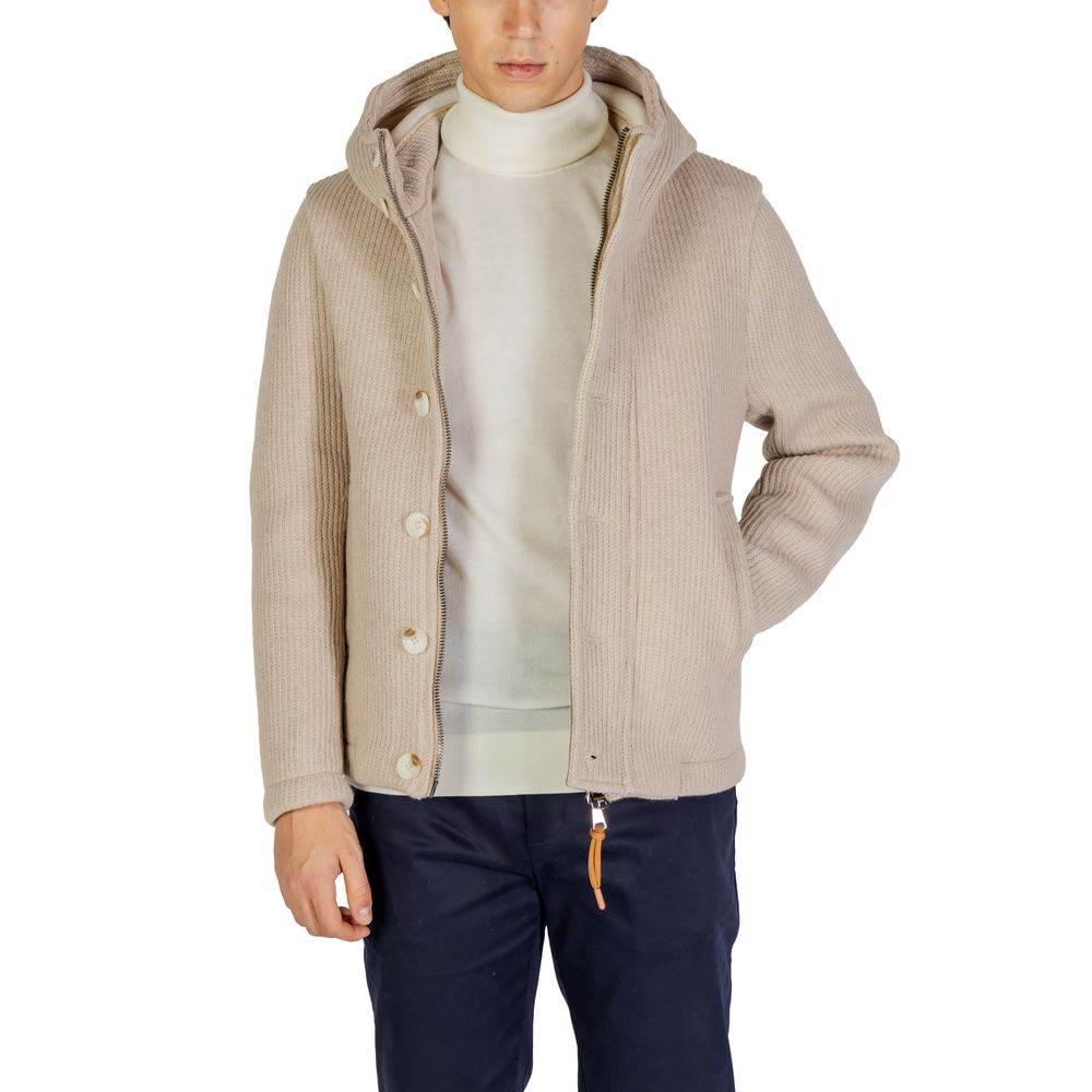 Hydra Clothing Beige Polyester Jackets & Coat - Hilstor