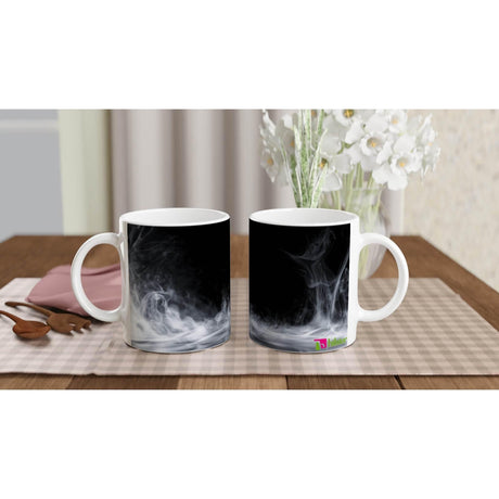 11oz Ceramic Mug - Halloween with a colored rim, inside, and handle - Hilstor
