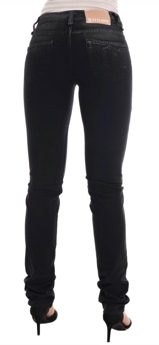 John Galliano Gray Wash Cotton Stretch Regular Fit Jeans - Hilstor