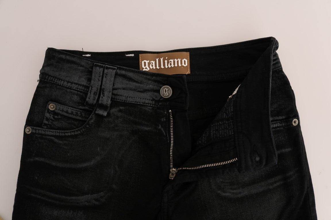 John Galliano Gray Wash Cotton Stretch Regular Fit Jeans - Hilstor
