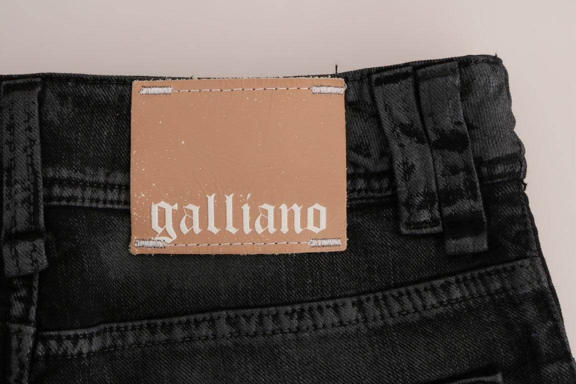 John Galliano Gray Wash Cotton Stretch Regular Fit Jeans - Hilstor