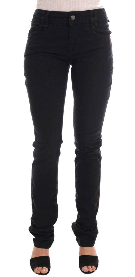 John Galliano Black Cotton Denim Stretch Regular Fit Jeans - Hilstor