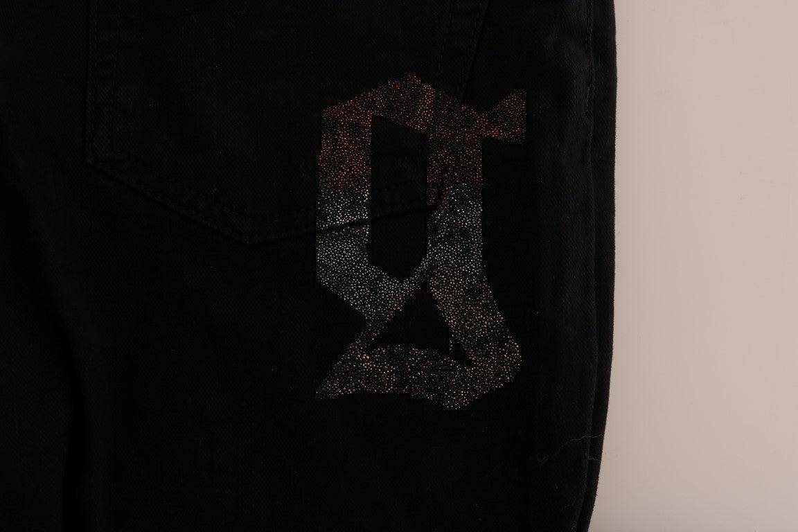 John Galliano Black Cotton Denim Stretch Regular Fit Jeans - Hilstor