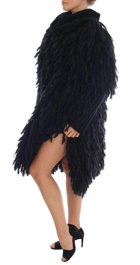 Dolce & Gabbana Black Fringes Wool Pullover Sweater - Hilstor