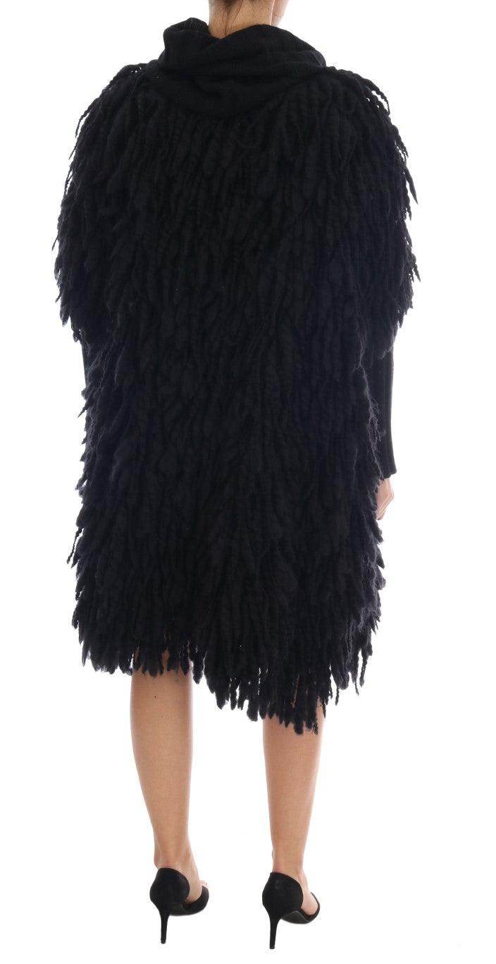Dolce & Gabbana Black Fringes Wool Pullover Sweater - Hilstor