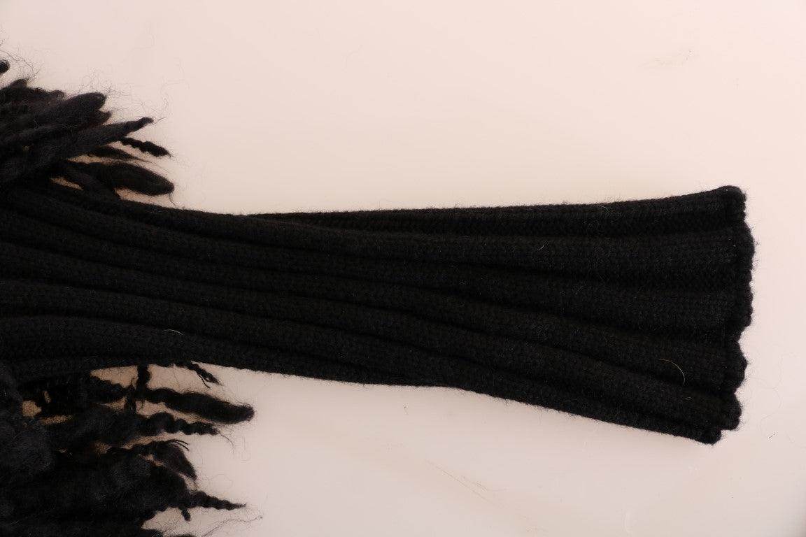 Dolce & Gabbana Black Fringes Wool Pullover Sweater - Hilstor