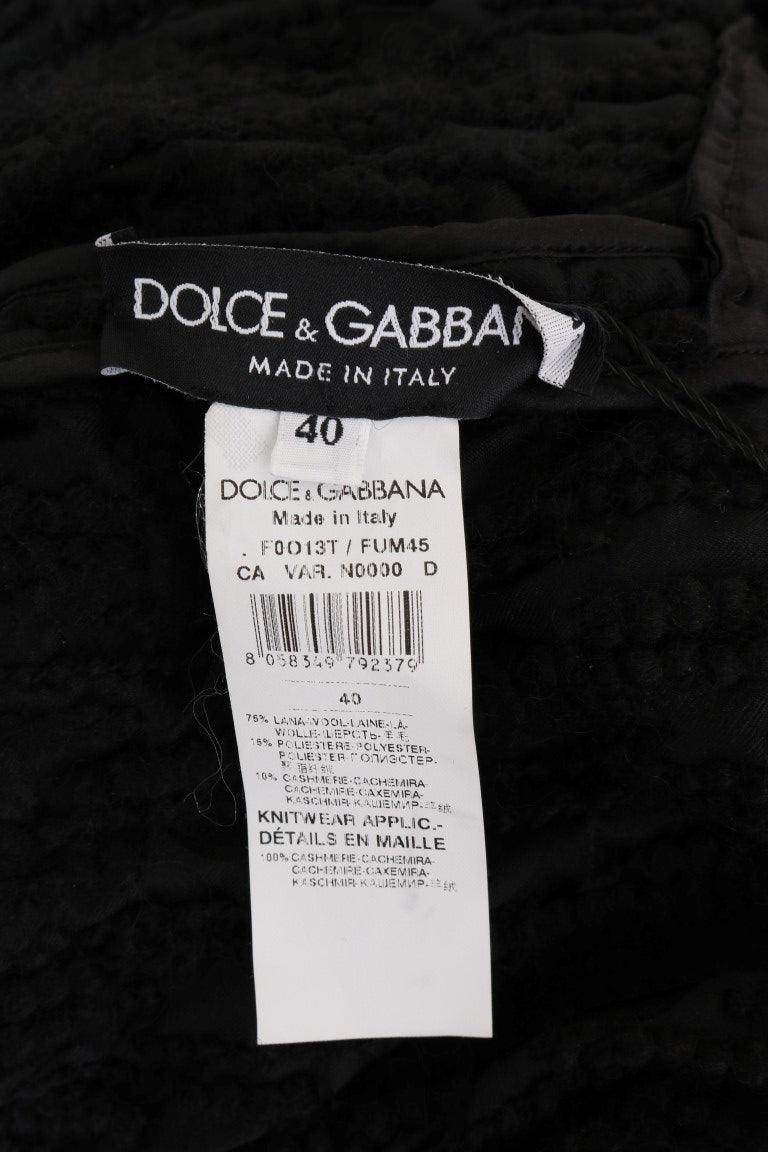 Dolce & Gabbana Black Fringes Wool Pullover Sweater - Hilstor